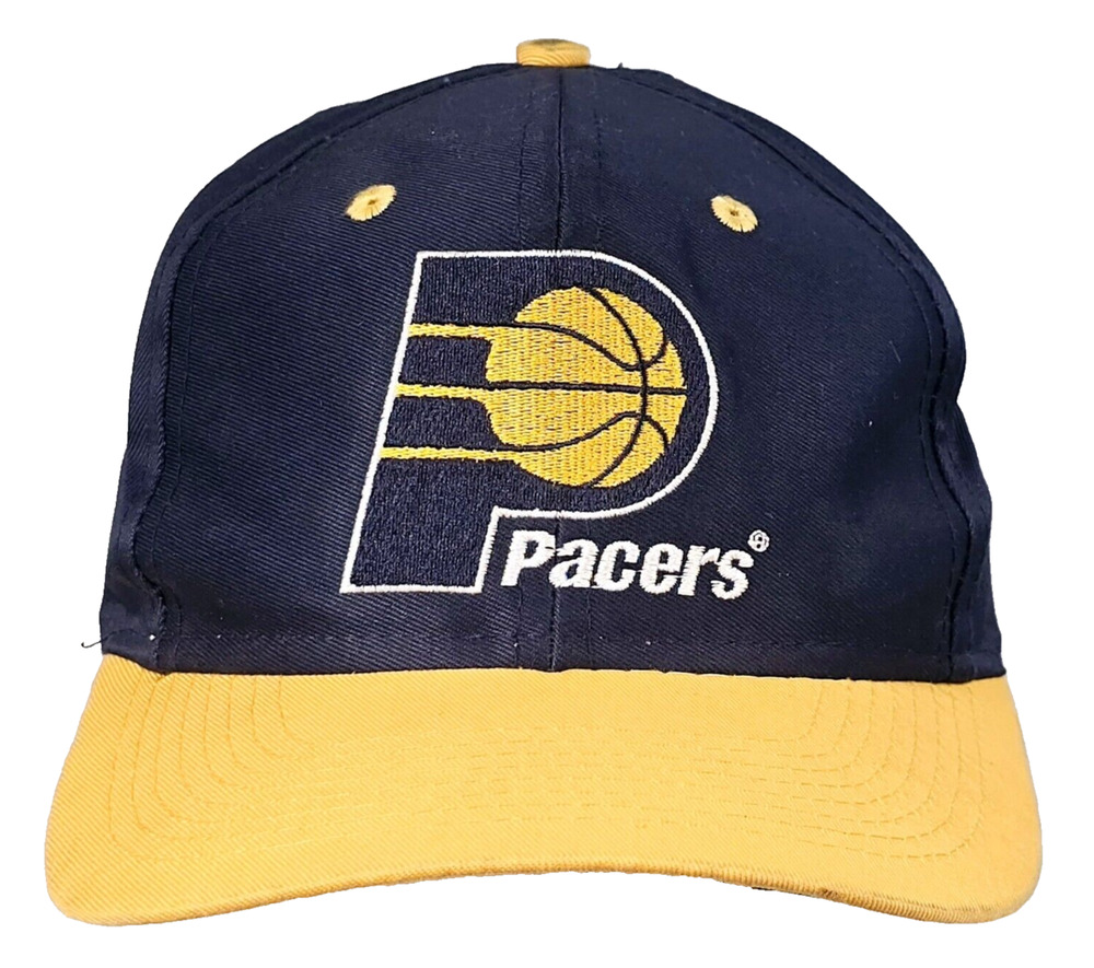 Vintage Indiana Pacers Logo 7 Hat Cap Adult One Size Blue Snapback Licensed NBA